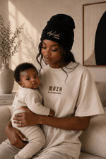 Load image into Gallery viewer, MAZH Stylish Mama Beanie | Cozy Motherhood Winter Accessory - MAZHstylish mama capsShop MAZHMAZH Stylish Mama Beanie | Cozy Motherhood Winter Accessory
