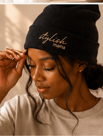 Load image into Gallery viewer, MAZH Stylish Mama Beanie | Cozy Motherhood Winter Accessory - MAZHstylish mama capsShop MAZHMAZH Stylish Mama Beanie | Cozy Motherhood Winter Accessory
