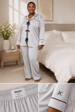 Load image into Gallery viewer, MAZH Stylish Mama Pyjama Set | Luxury Maternity &amp; Postpartum Loungewear - MAZHloungewearShop MAZHMAZH Stylish Mama Pyjama Set | Luxury Maternity &amp; Postpartum Loungewear
