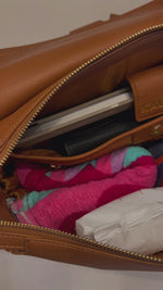 Load and play video in Gallery viewer, Rosey | Vegan Leather Diaper Bag by Kalos Luxe
