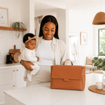Load image into Gallery viewer, Rosey | Vegan Leather Diaper Bag by Kalos Luxe - MAZHvegan leather diaper bagKalos LuxeRosey | Vegan Leather Diaper Bag by Kalos Luxe
