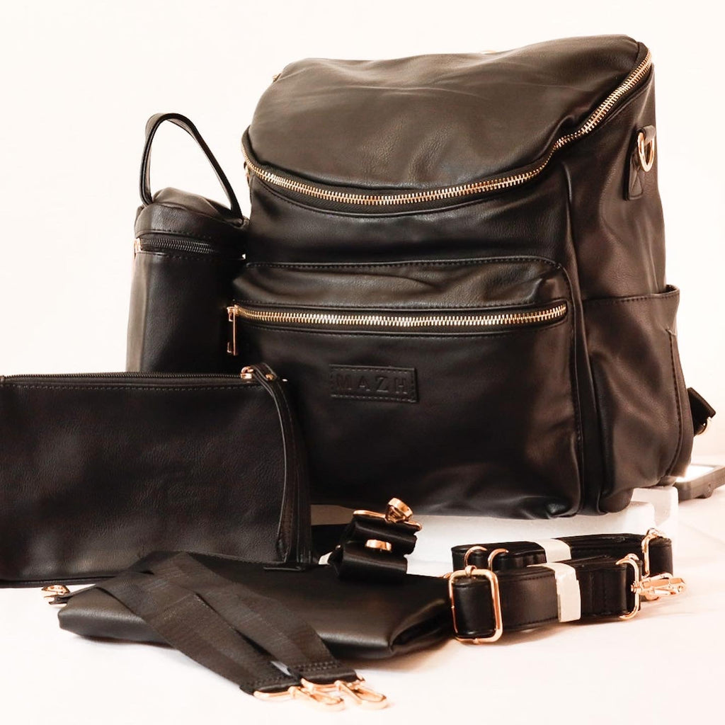 STELLA Vegan Leather Diaper Bag - MAZH BabiesBaby BagShop MAZHSTELLA Vegan Leather Diaper Bag