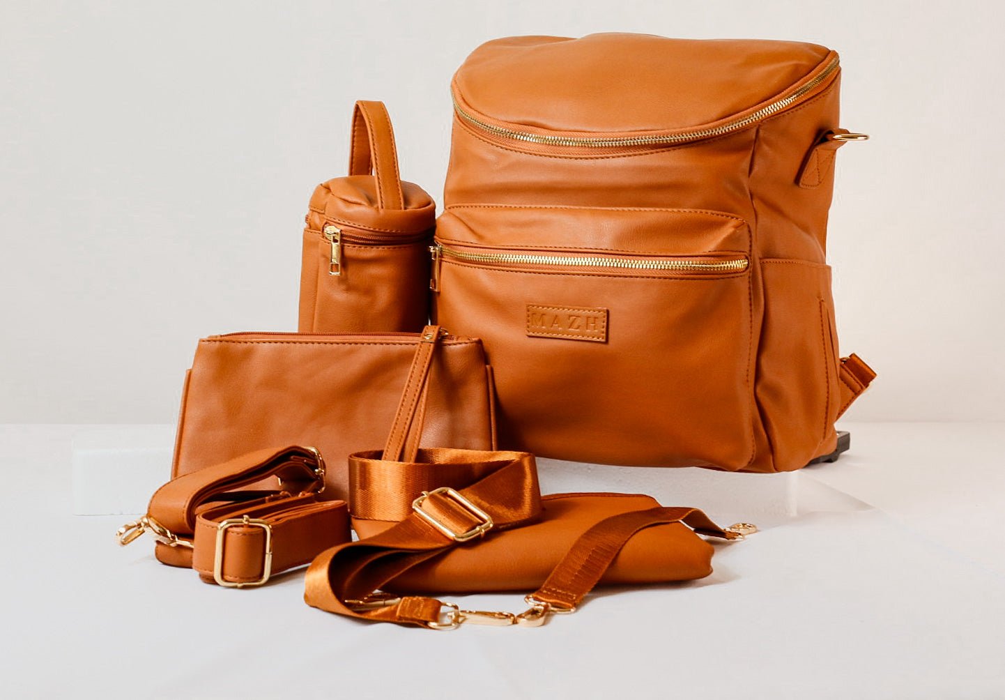 STELLA Vegan Leather Diaper Bag - MAZH BabiesBaby BagShop MAZHSTELLA Vegan Leather Diaper Bag