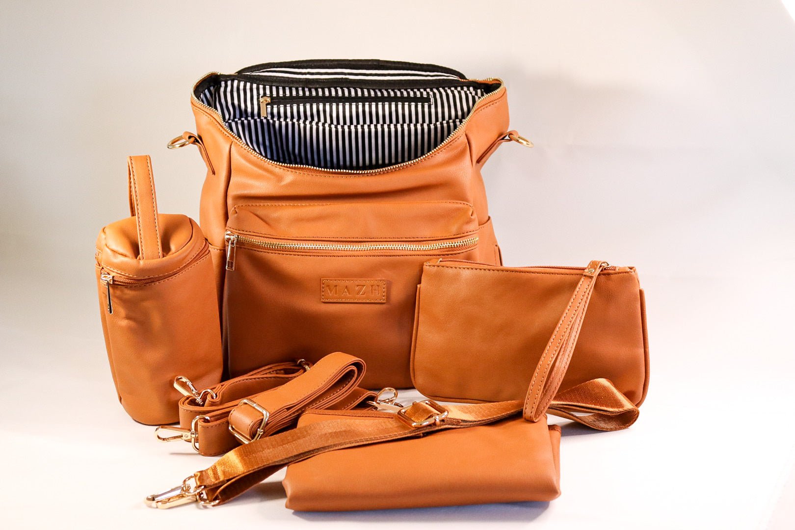 STELLA Vegan Leather Diaper Bag - MAZH BabiesBaby BagShop MAZHSTELLA Vegan Leather Diaper Bag