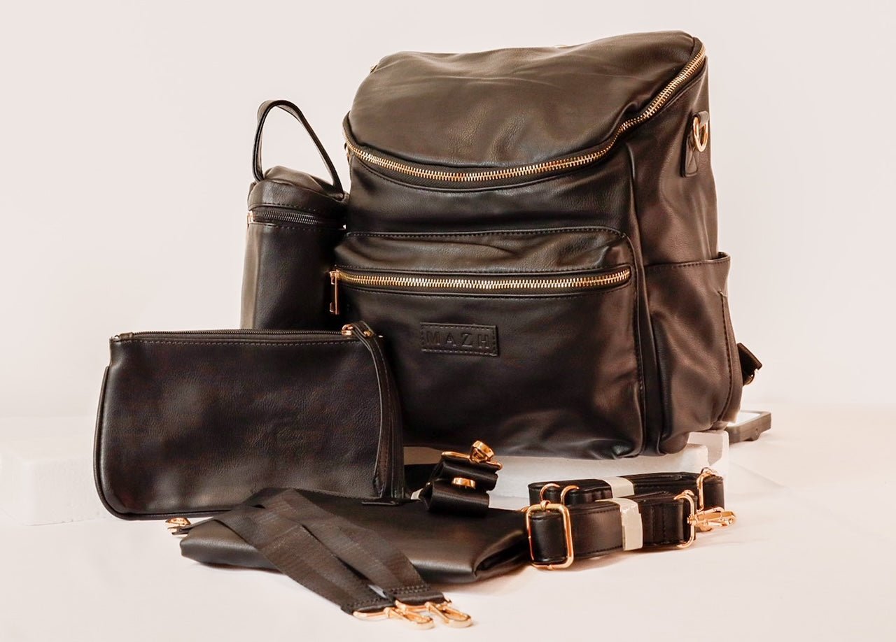 STELLA Vegan Leather Diaper Bag - MAZH BabiesBaby BagShop MAZHSTELLA Vegan Leather Diaper Bag